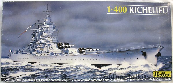Heller 1/400 Richelieu French Battleship, 81015 plastic model kit